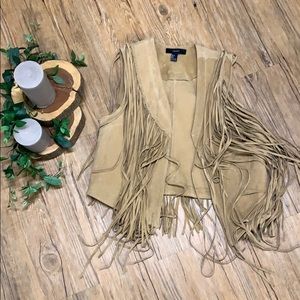 NBW forever 21 Fringe suede vest